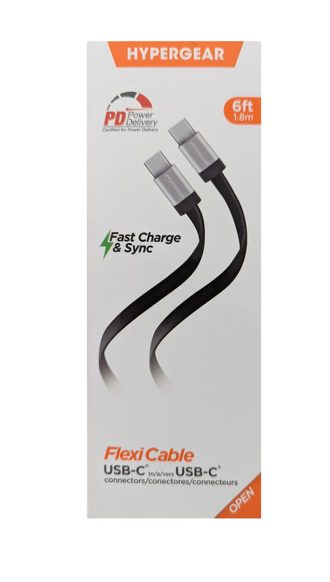 FlexiCable USB-C to USB-C charging cable - Kosher Cell Inc